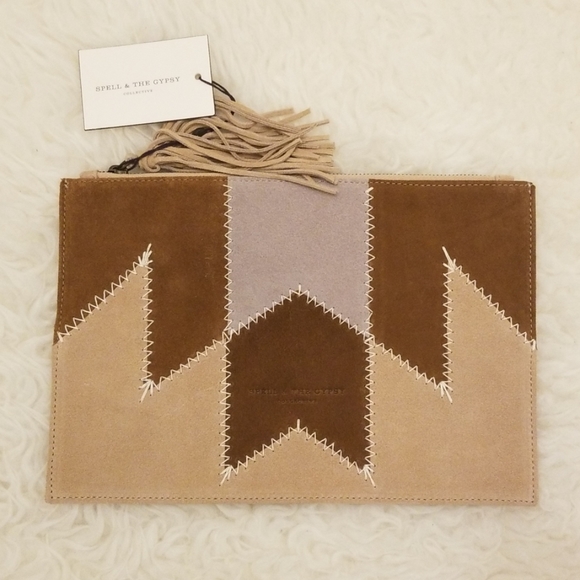 ๐SPELL & THE GYPSY๐ Zephyr Patchwork Clutch NWT - Picture 7 of 8